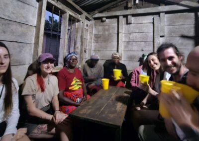 Guest and Locals Drinking Chagga Local Brew called Mbege