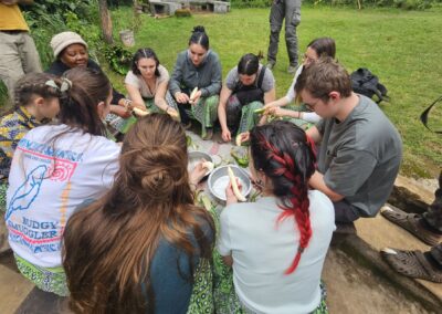 Banana preparation for Banana Soup in Machame